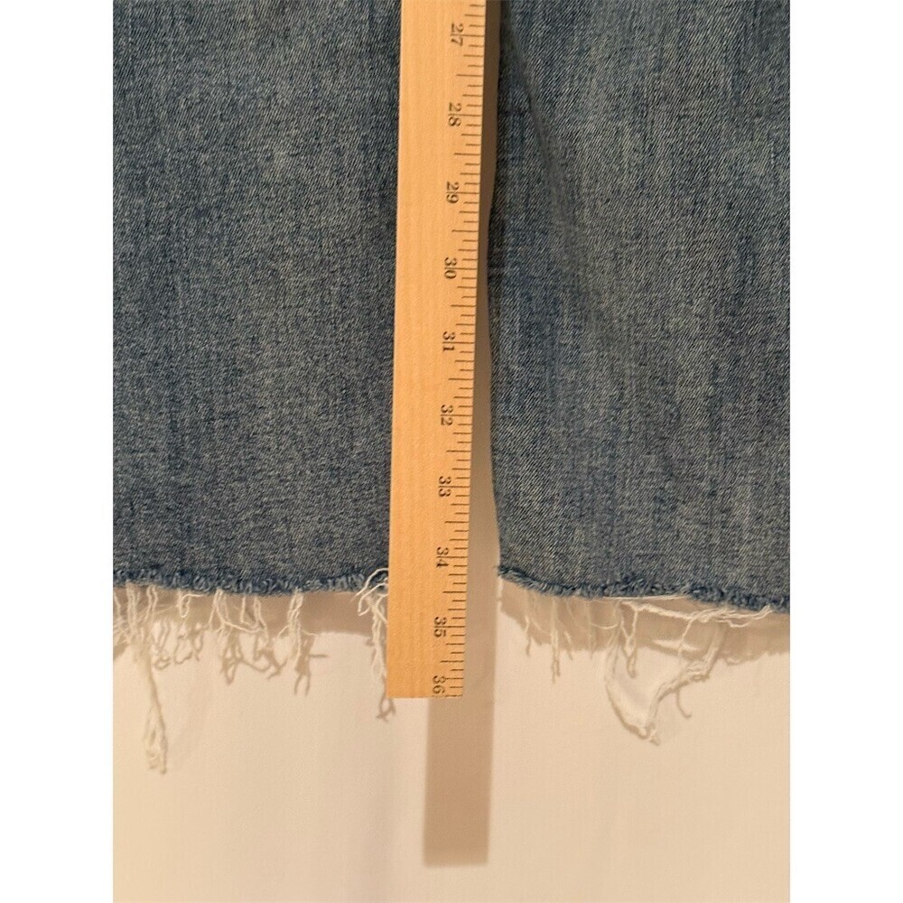 Judy Blue Jeans Womens Size M Blue High Rise Distressed Straight Crop - Picture 10 of 16